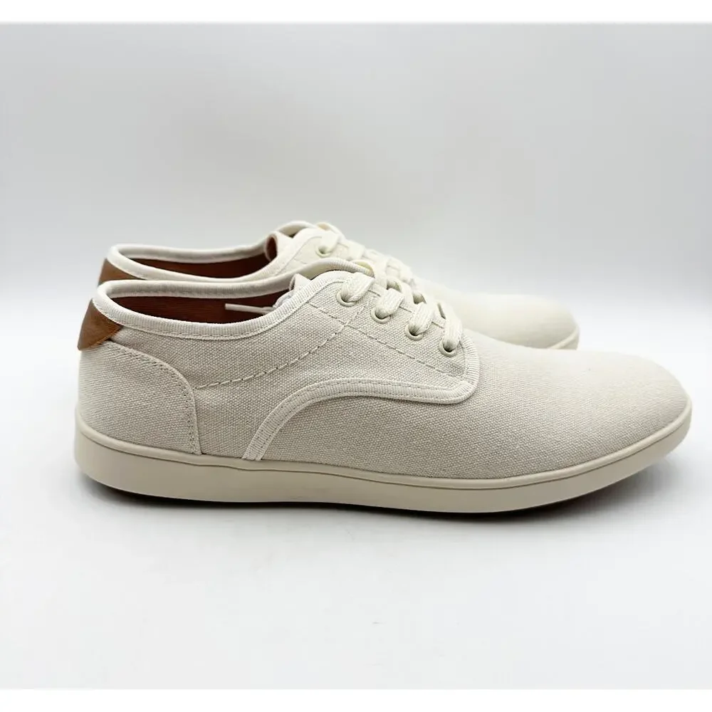 STEVE MADDEN Mens Fenta Casual Sneakers Size 10 M Cream White Fabric NIB